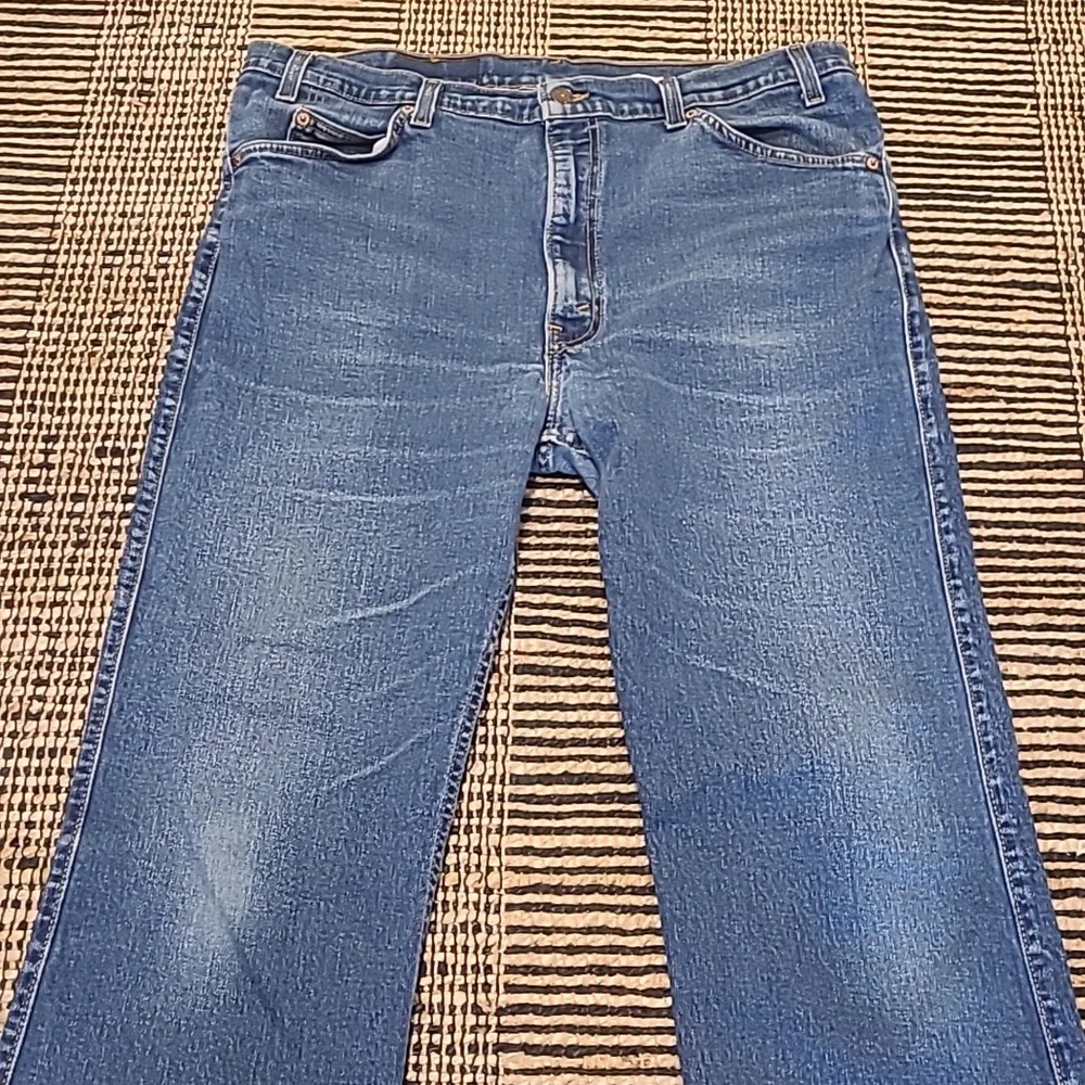 VINTAGE LEVI'S 517 ORANGE TAB BOOTCUT JEANS 40x32 - Picture 3 of 10